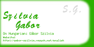 szilvia gabor business card